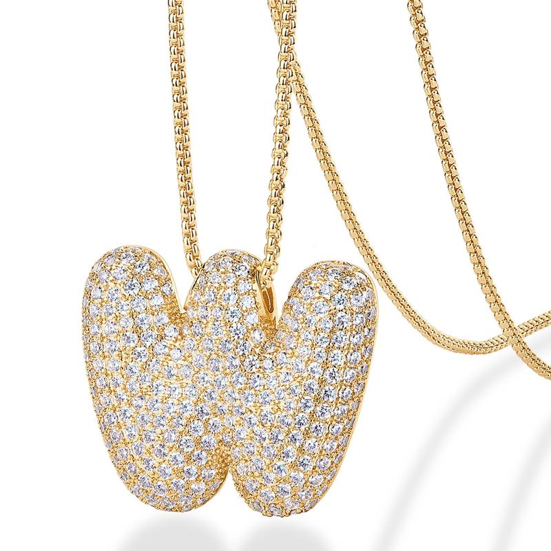 A-Z Bubble Bling Initial Necklace