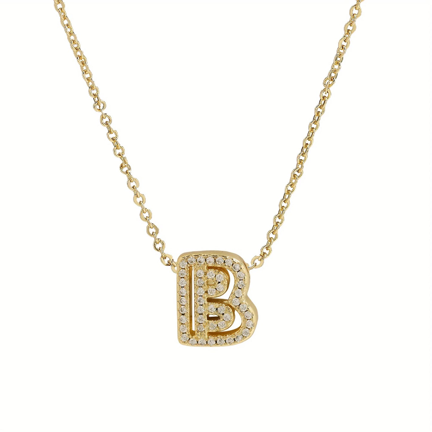 A-Z Diamond Initial Necklace