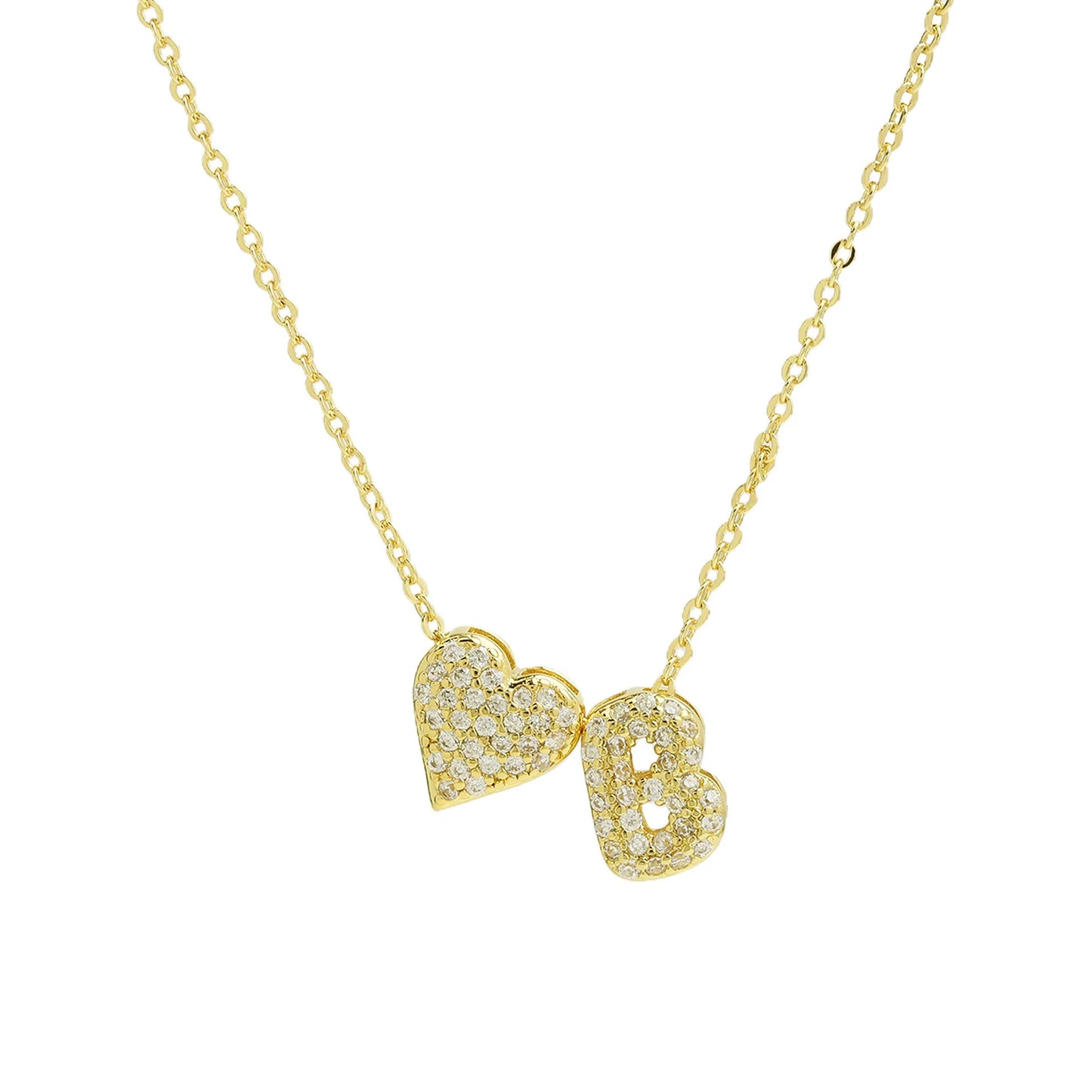 A-Z Tiny Heart Initial Necklace