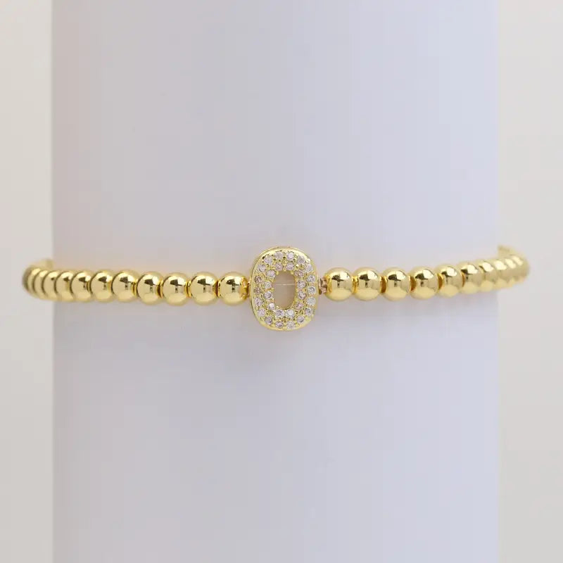 A-Z Bubble Initial Beaded Bracelet