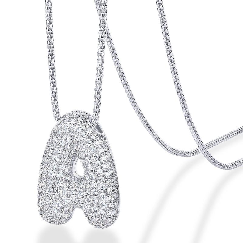 A-Z Bubble Bling Initial Necklace