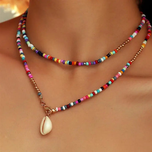 Shell Rainbow Necklace