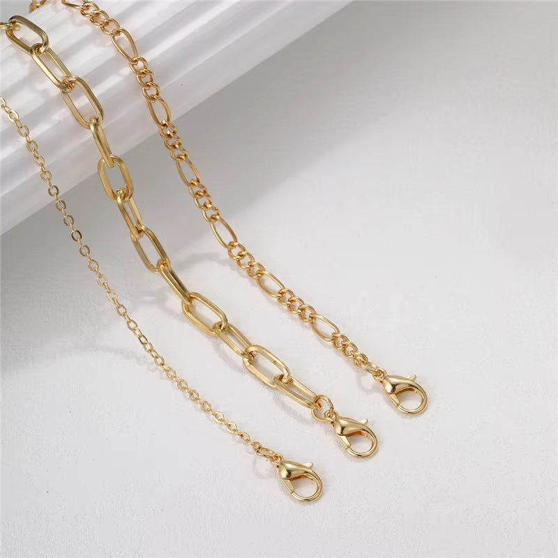 Triple Layer Crystal Charm Necklace