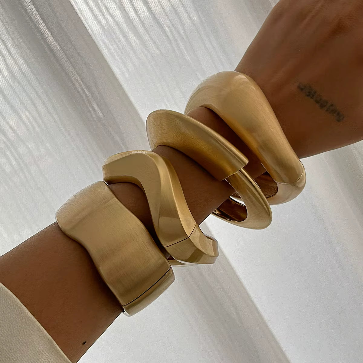 Irregular Wave Cuff Bracelet