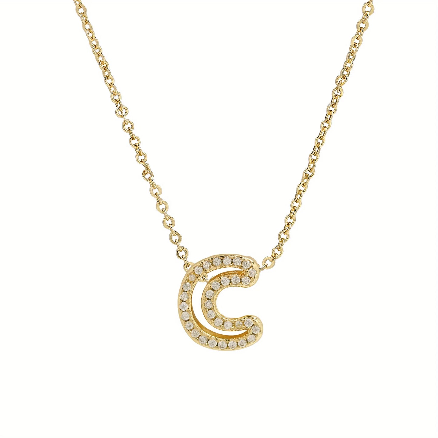A-Z Diamond Initial Necklace