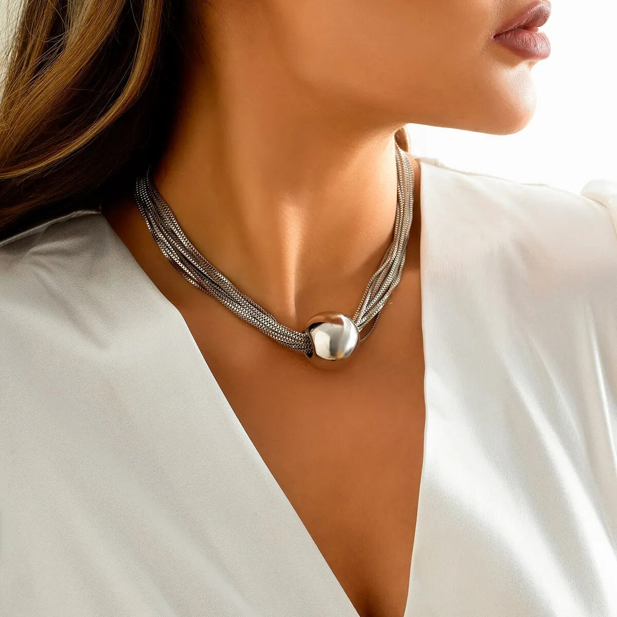 Twisted Chunky Ball Necklace