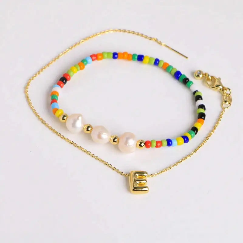 A-Z Initial Pearl Bracelet