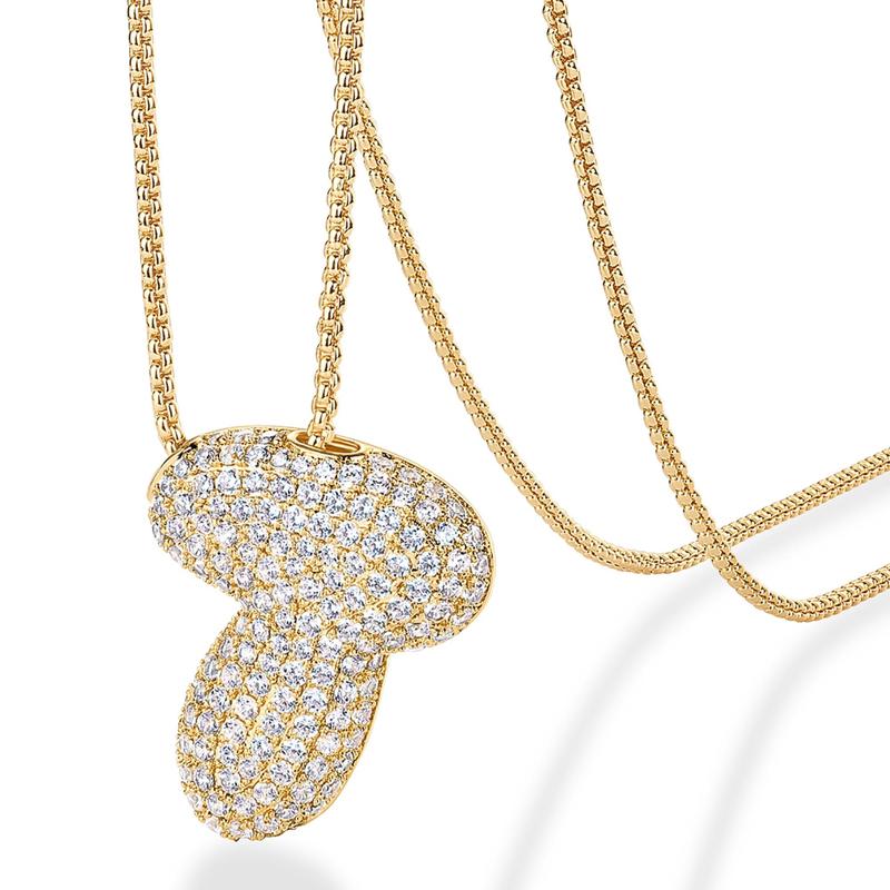 A-Z Bubble Bling Initial Necklace