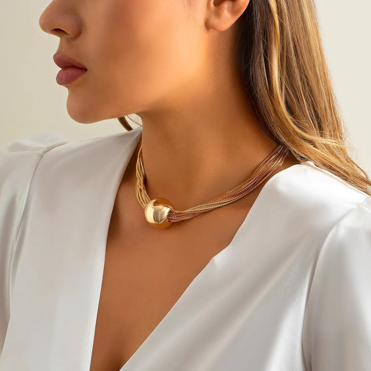 Twisted Chunky Ball Necklace