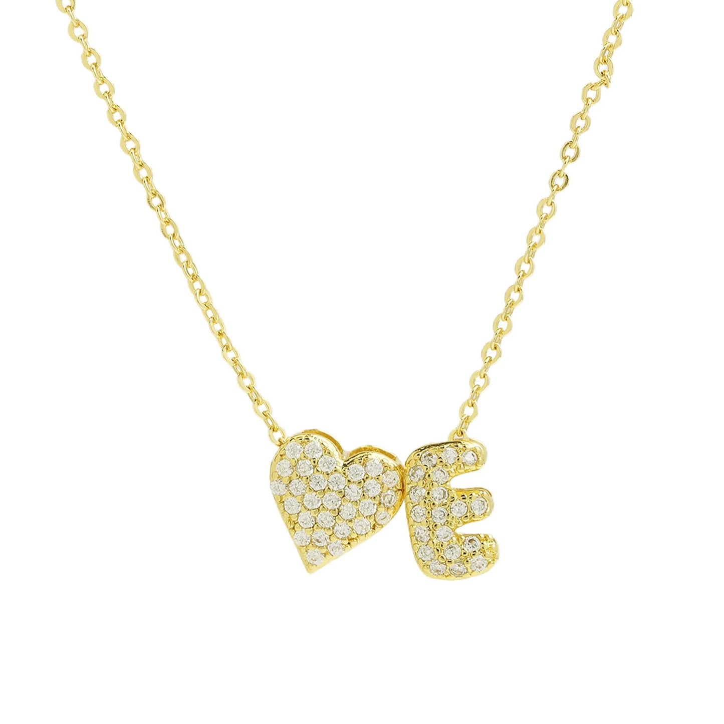 A-Z Tiny Heart Initial Necklace