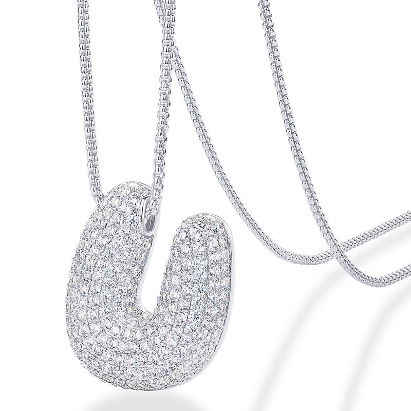 A-Z Bubble Bling Initial Necklace