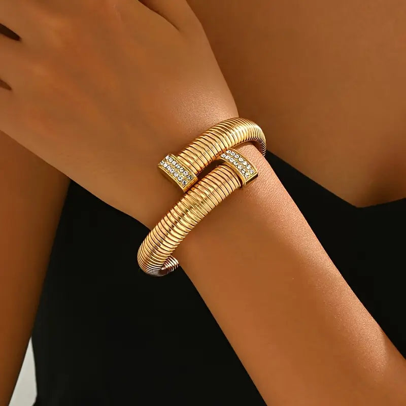 Coiled Gold Statement Bracelet