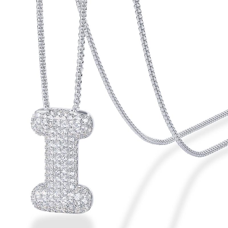 A-Z Bubble Bling Initial Necklace
