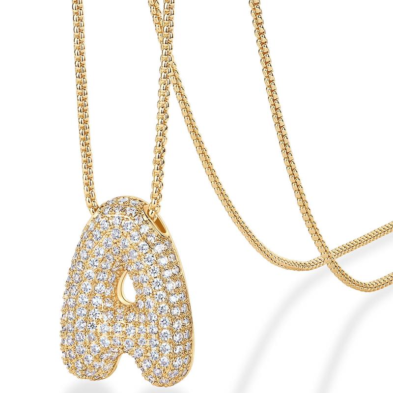 A-Z Bubble Bling Initial Necklace