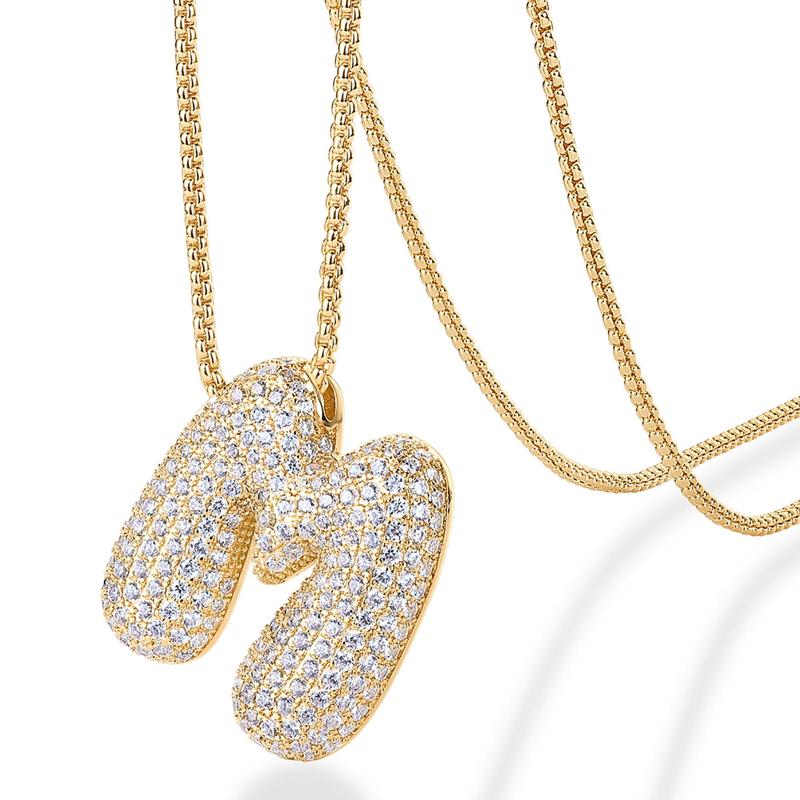 A-Z Bubble Bling Initial Necklace