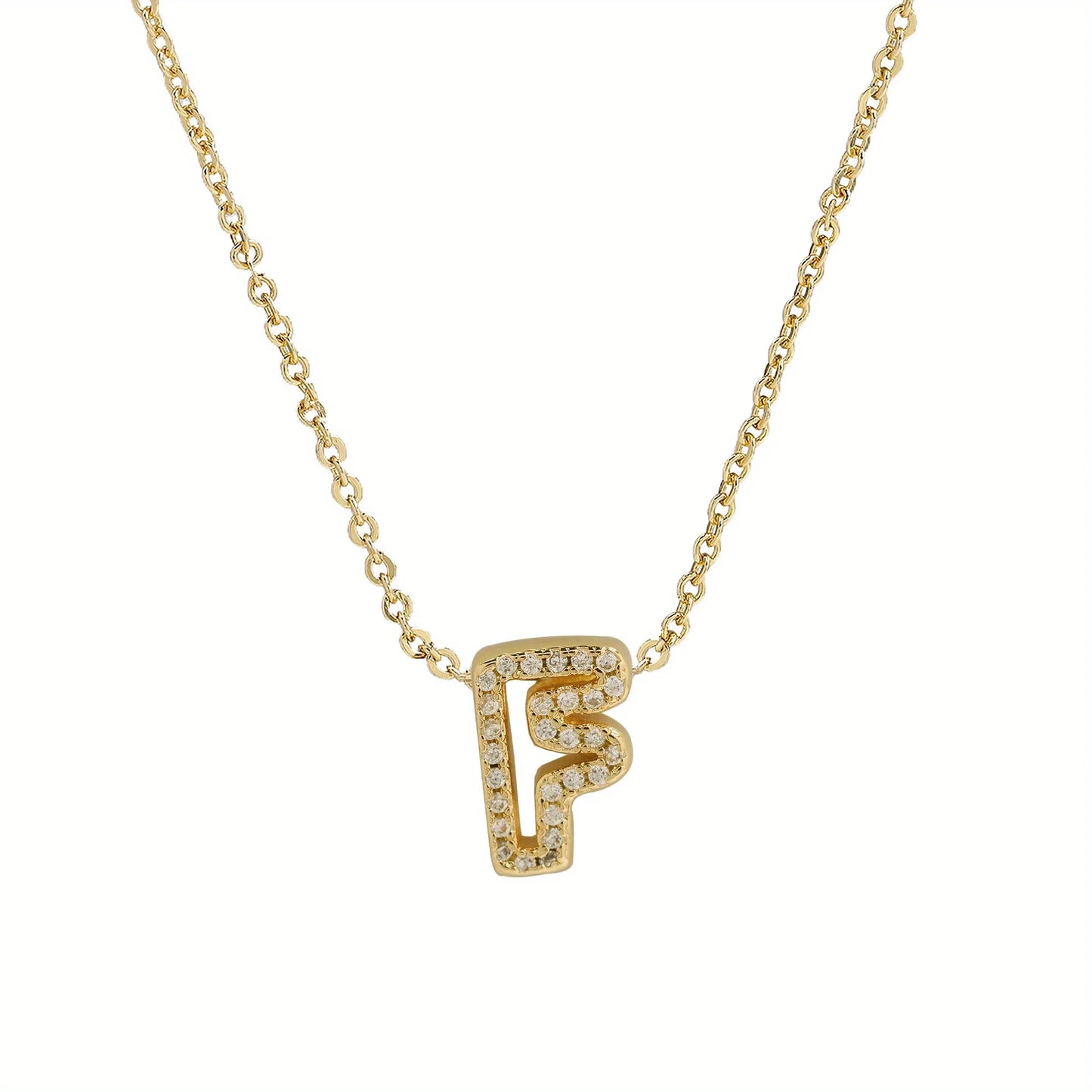 A-Z Diamond Initial Necklace