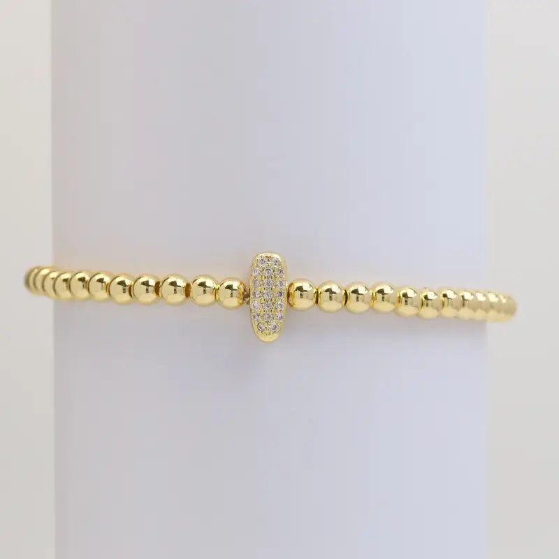 A-Z Bubble Initial Beaded Bracelet