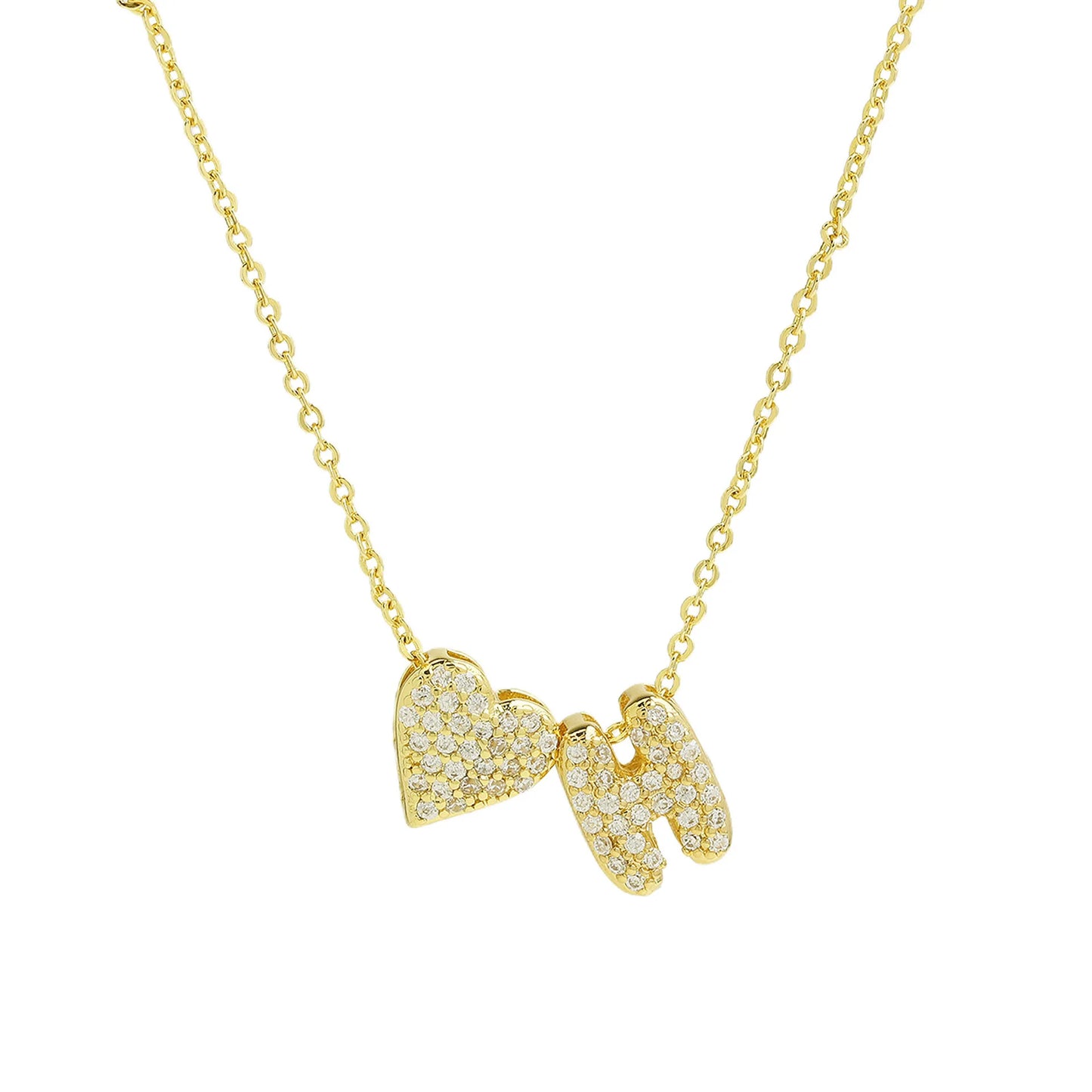 A-Z Tiny Heart Initial Necklace