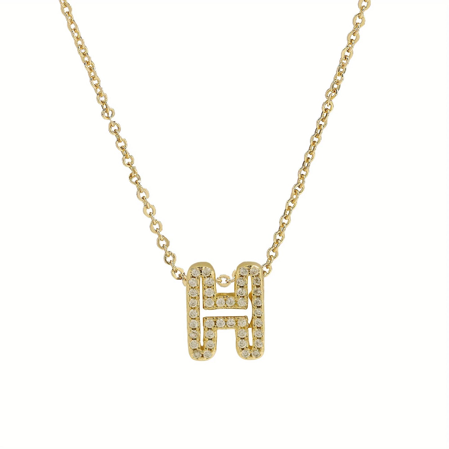 A-Z Diamond Initial Necklace