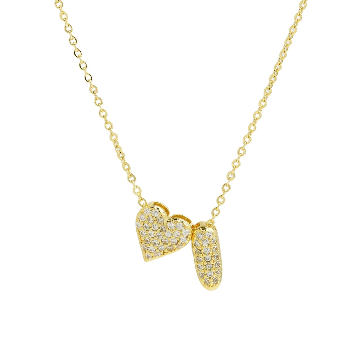 A-Z Tiny Heart Initial Necklace