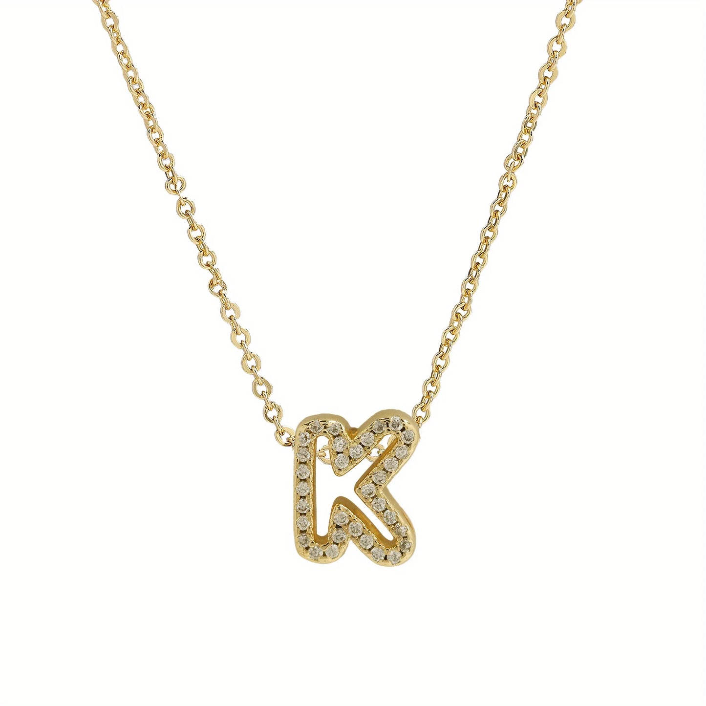 A-Z Diamond Initial Necklace
