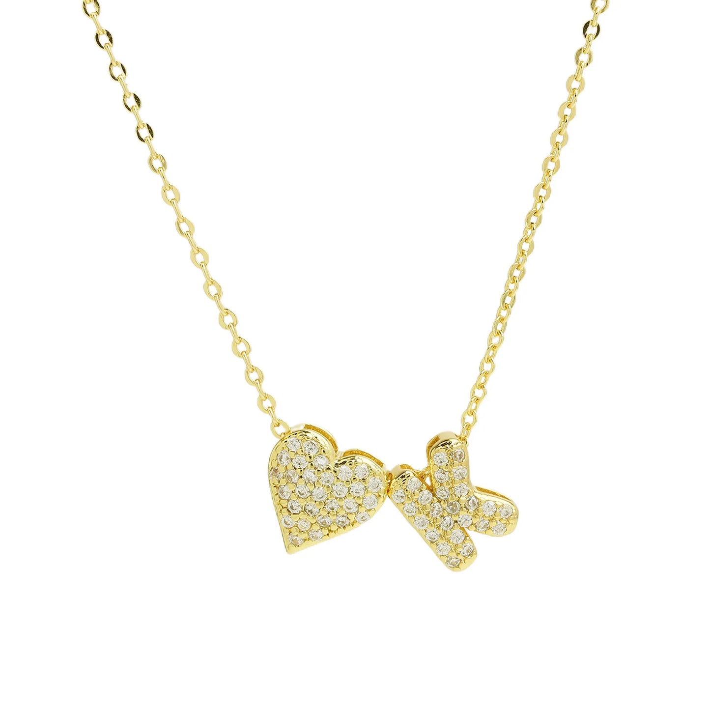A-Z Tiny Heart Initial Necklace