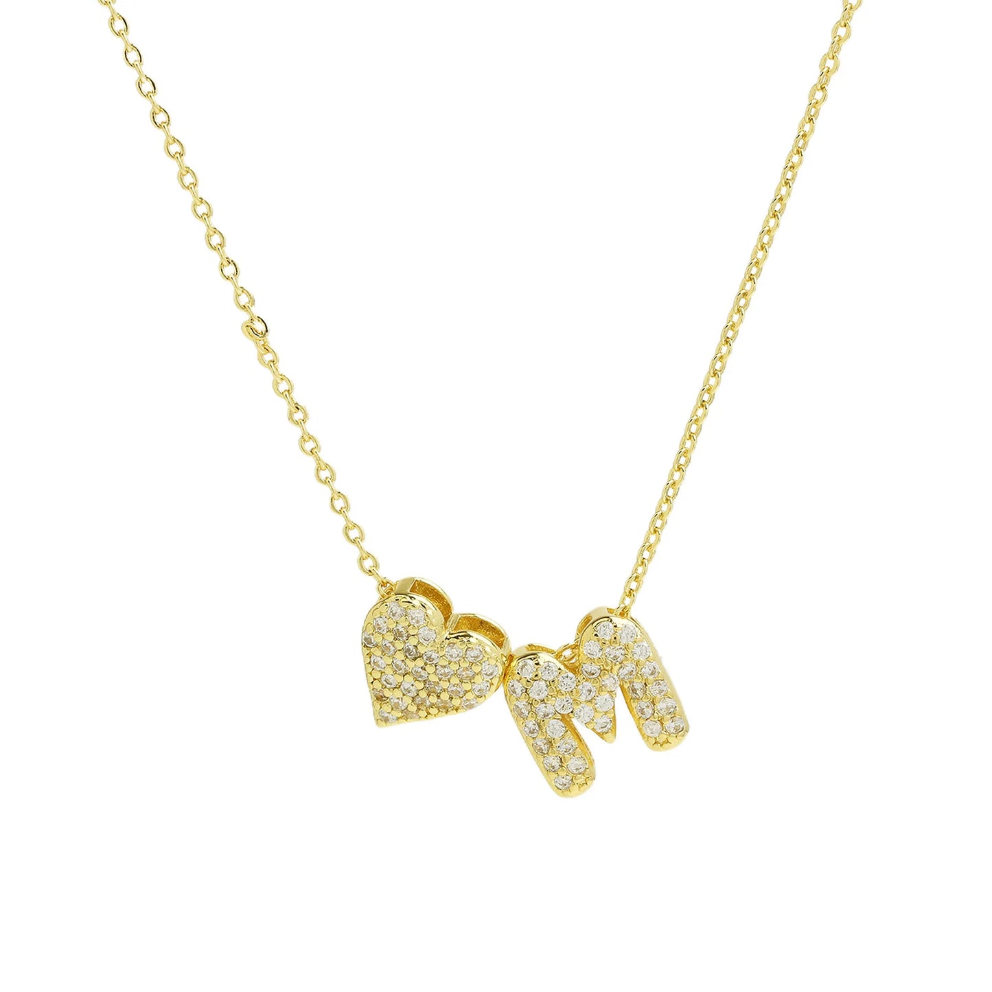 A-Z Tiny Heart Initial Necklace