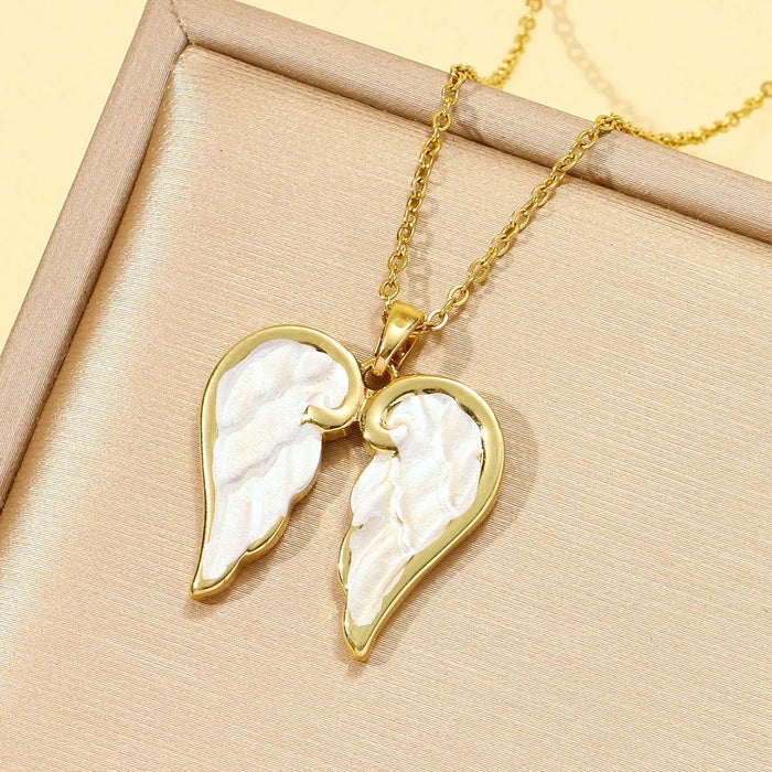 Pearl Angel Wing Necklace