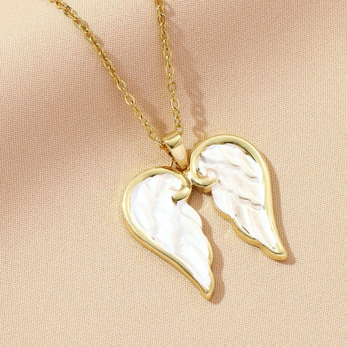 Pearl Angel Wing Necklace