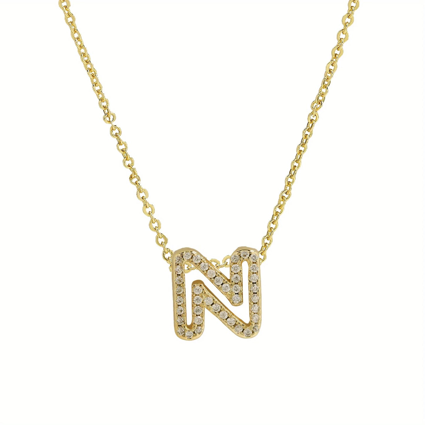 A-Z Diamond Initial Necklace