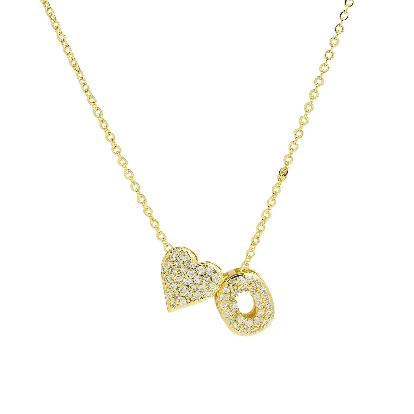 A-Z Tiny Heart Initial Necklace