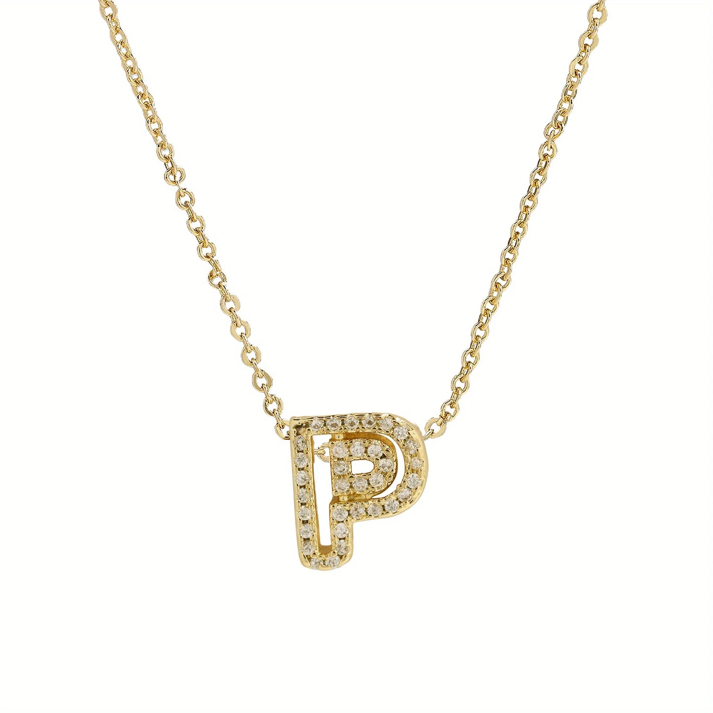 A-Z Diamond Initial Necklace