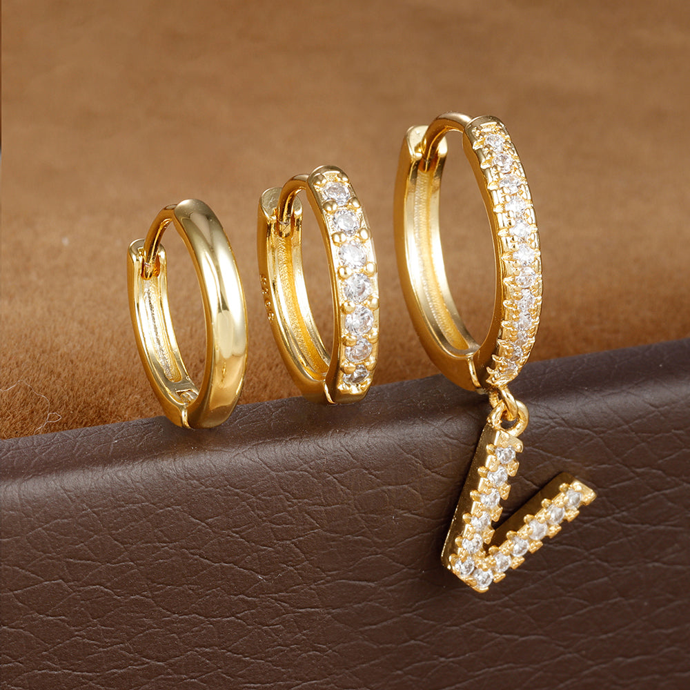 Dazzling Initial Diamond Earrings