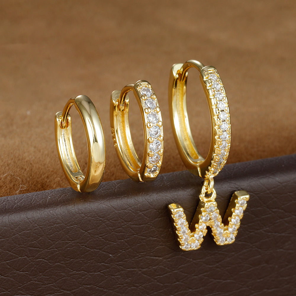 Dazzling Initial Diamond Earrings