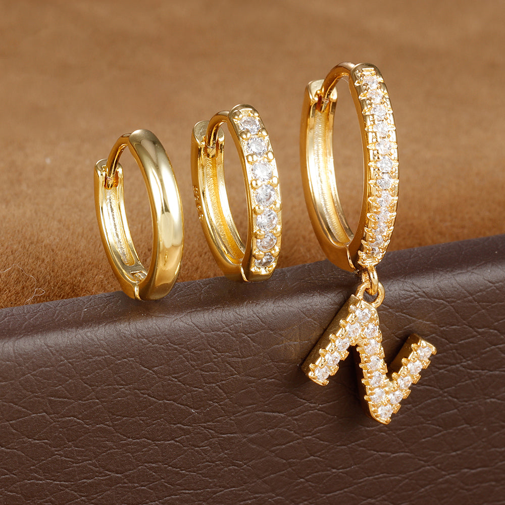 Dazzling Initial Diamond Earrings