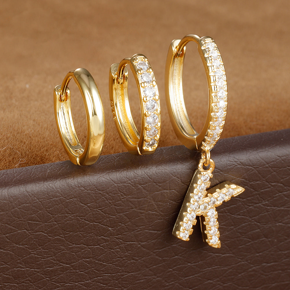 Dazzling Initial Diamond Earrings