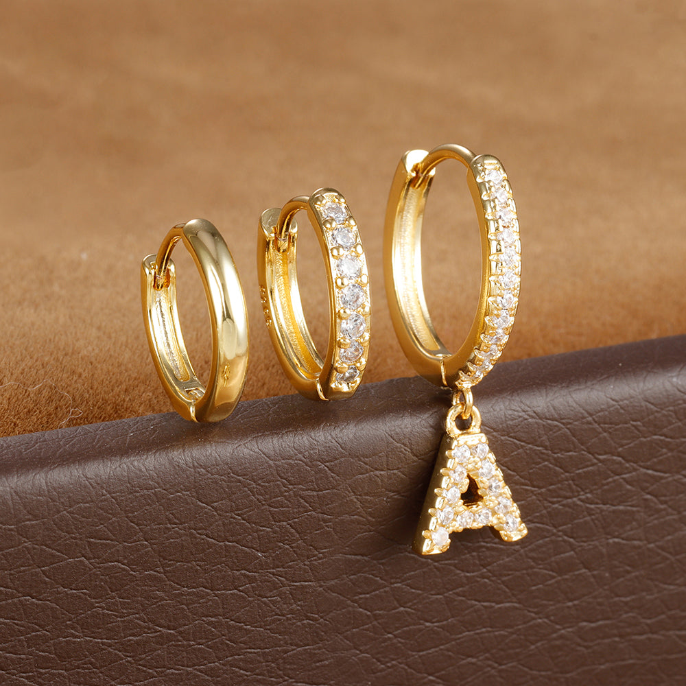 Dazzling Initial Diamond Earrings