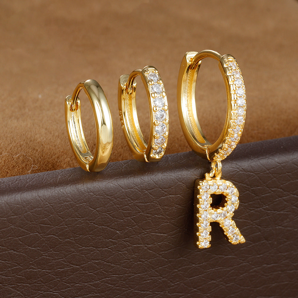 Dazzling Initial Diamond Earrings