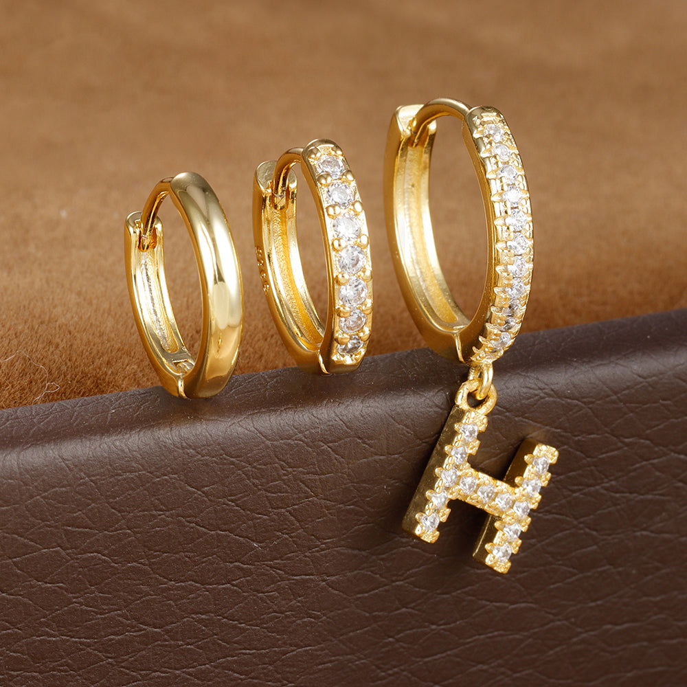Dazzling Initial Diamond Earrings