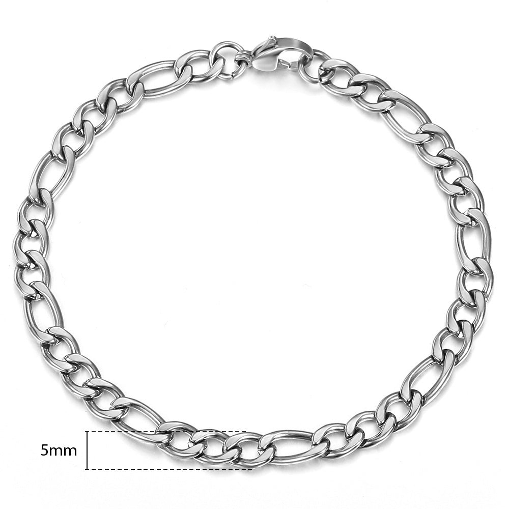 14K Gold Plated Figaro Chain Bracelet