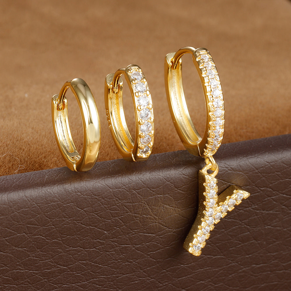 Dazzling Initial Diamond Earrings