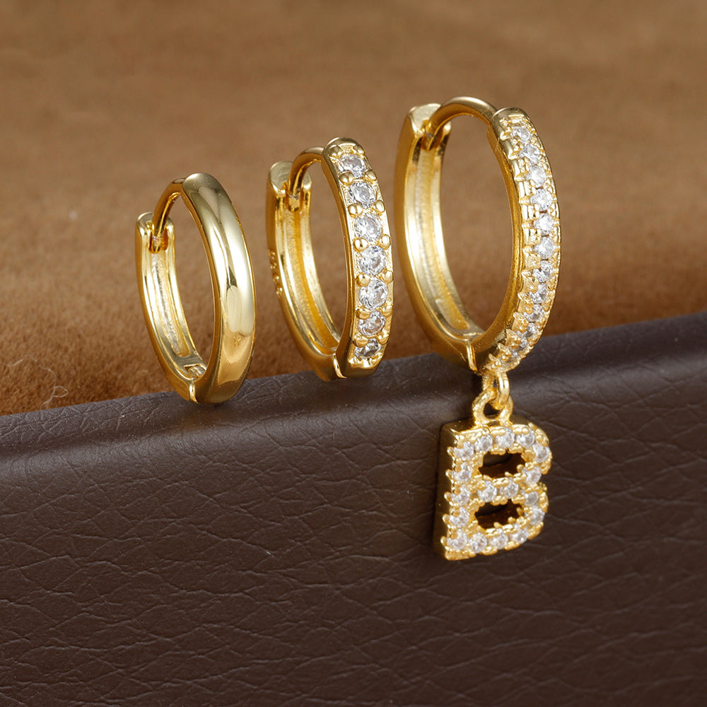 Dazzling Initial Diamond Earrings