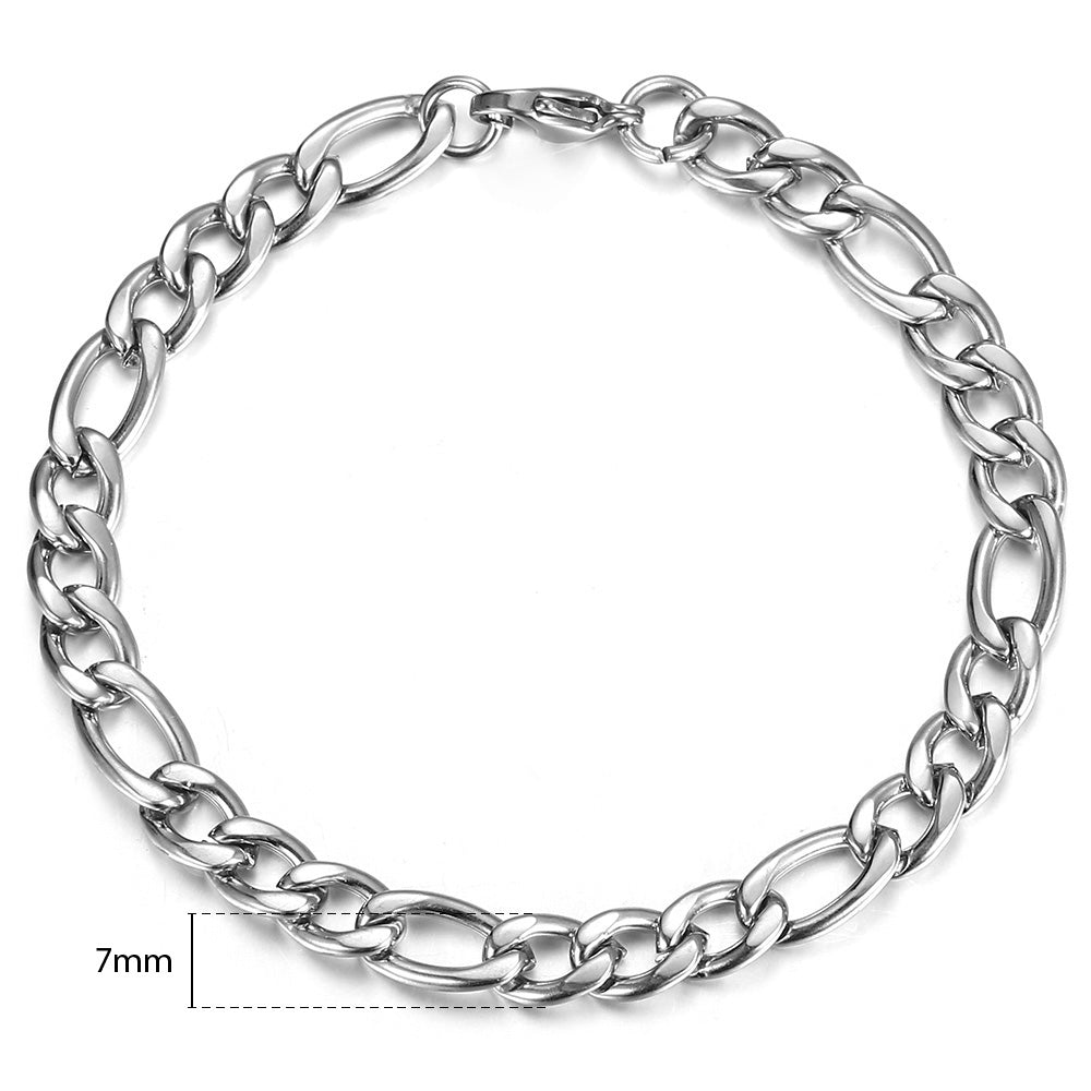 14K Gold Plated Figaro Chain Bracelet