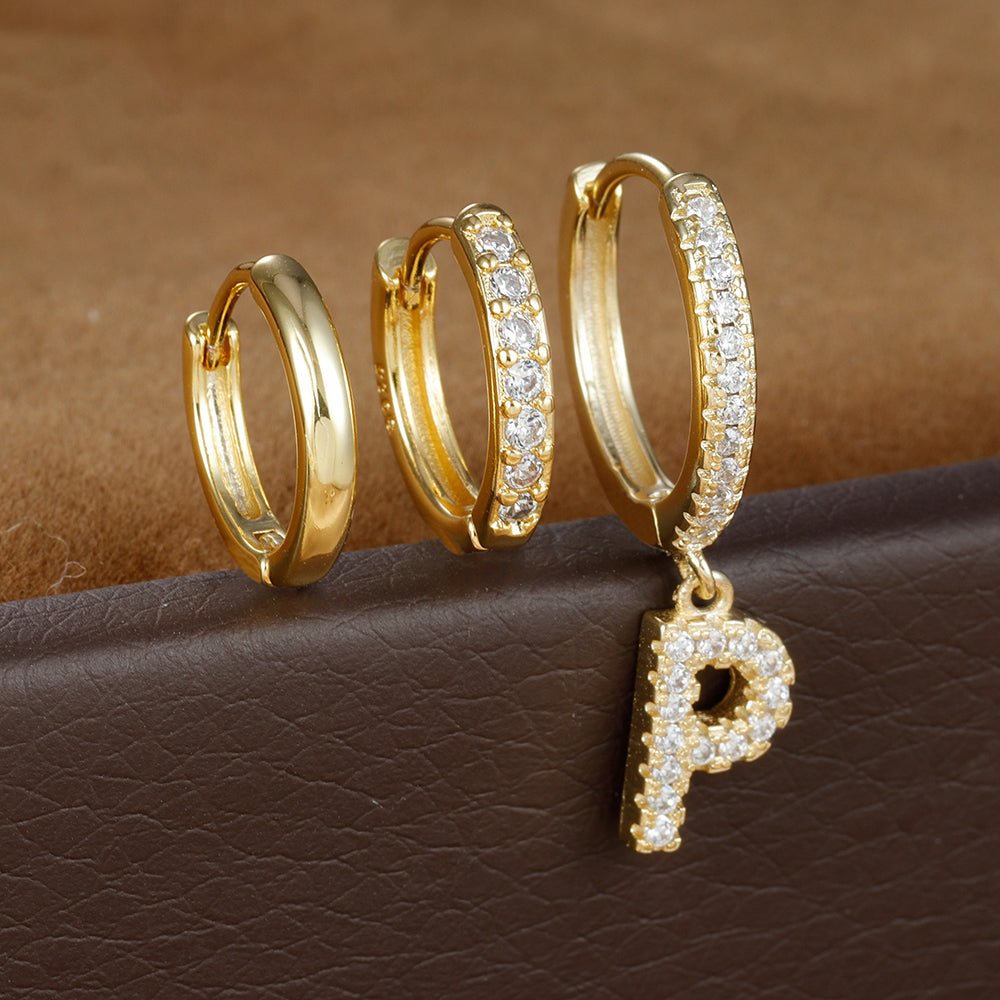 Dazzling Initial Diamond Earrings