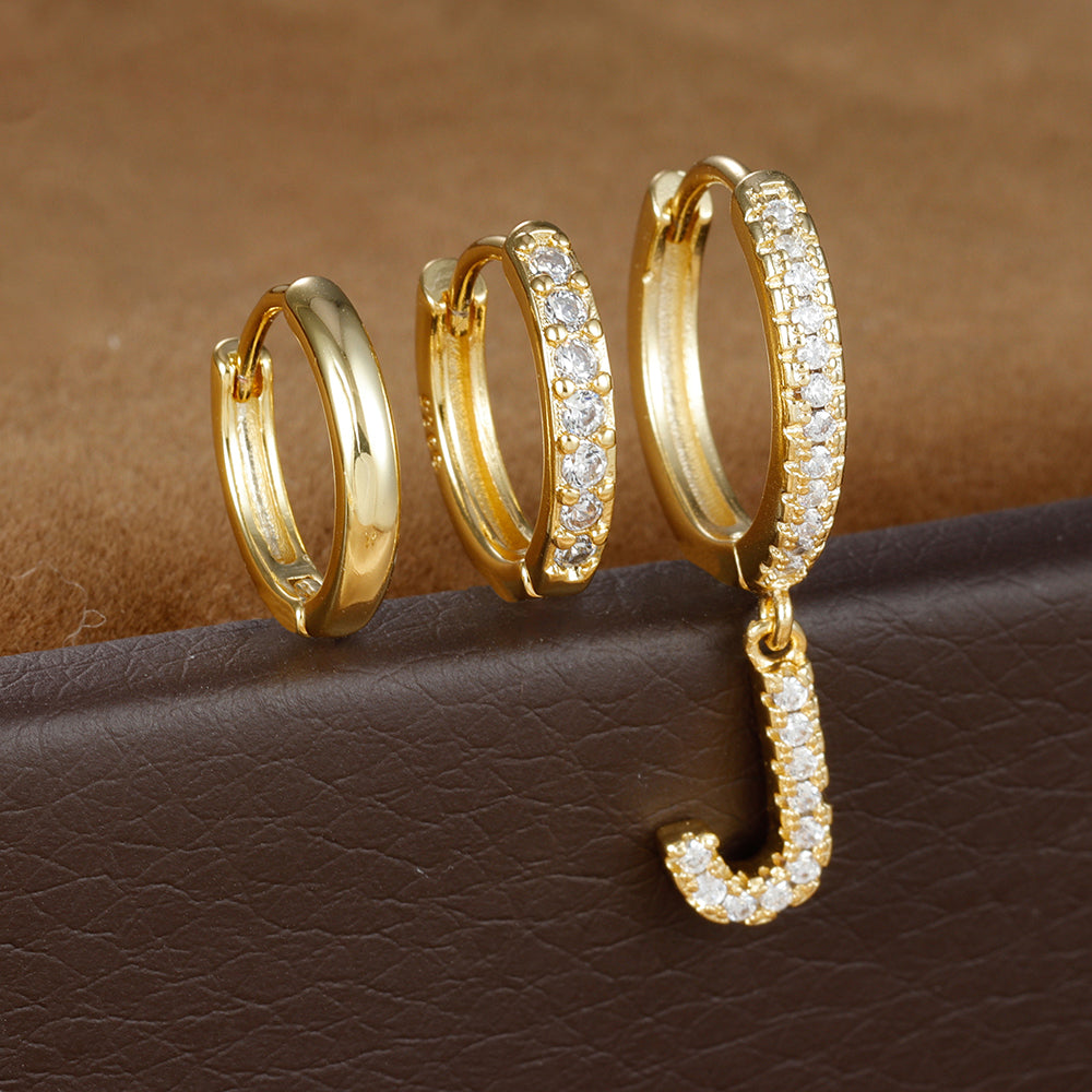 Dazzling Initial Diamond Earrings