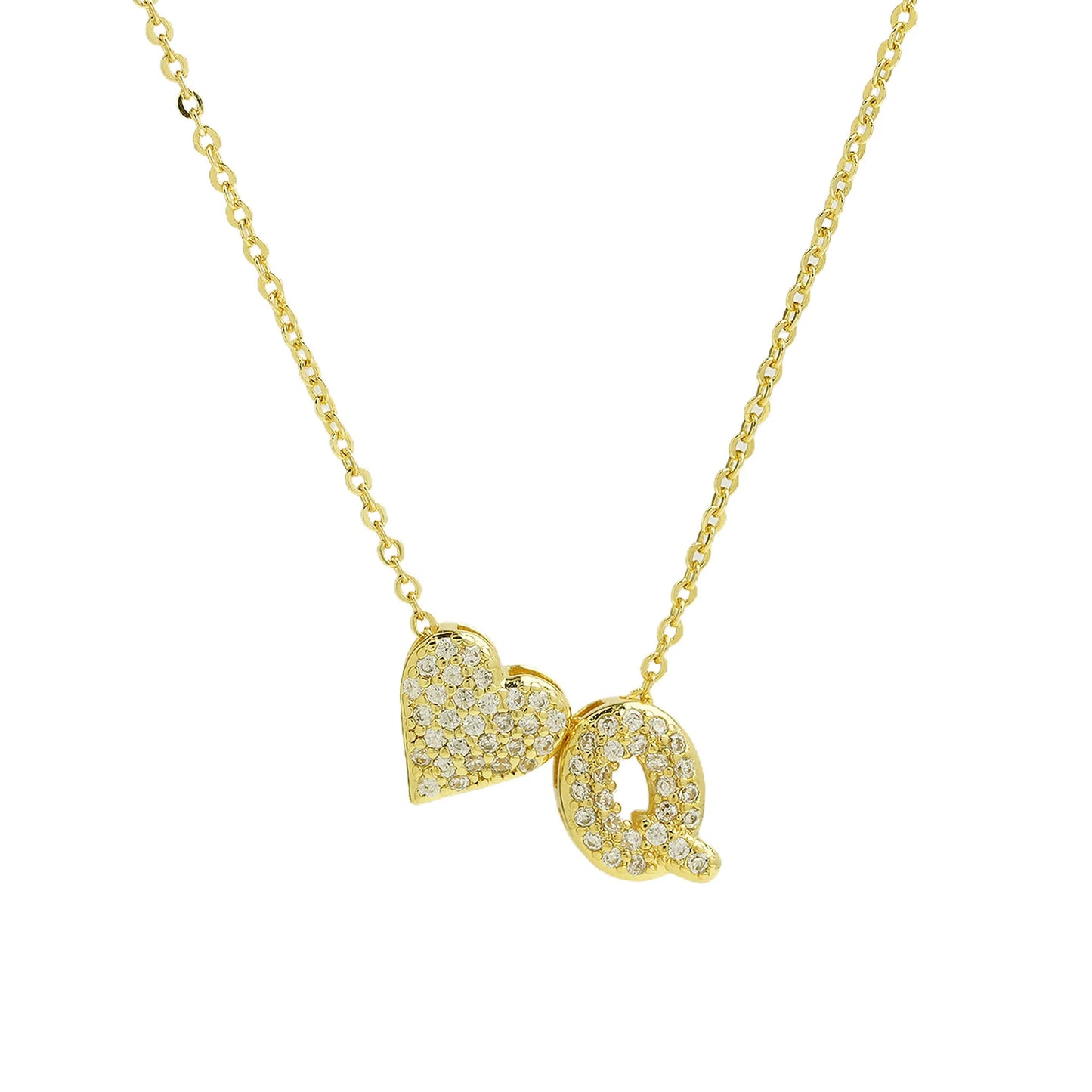 A-Z Tiny Heart Initial Necklace