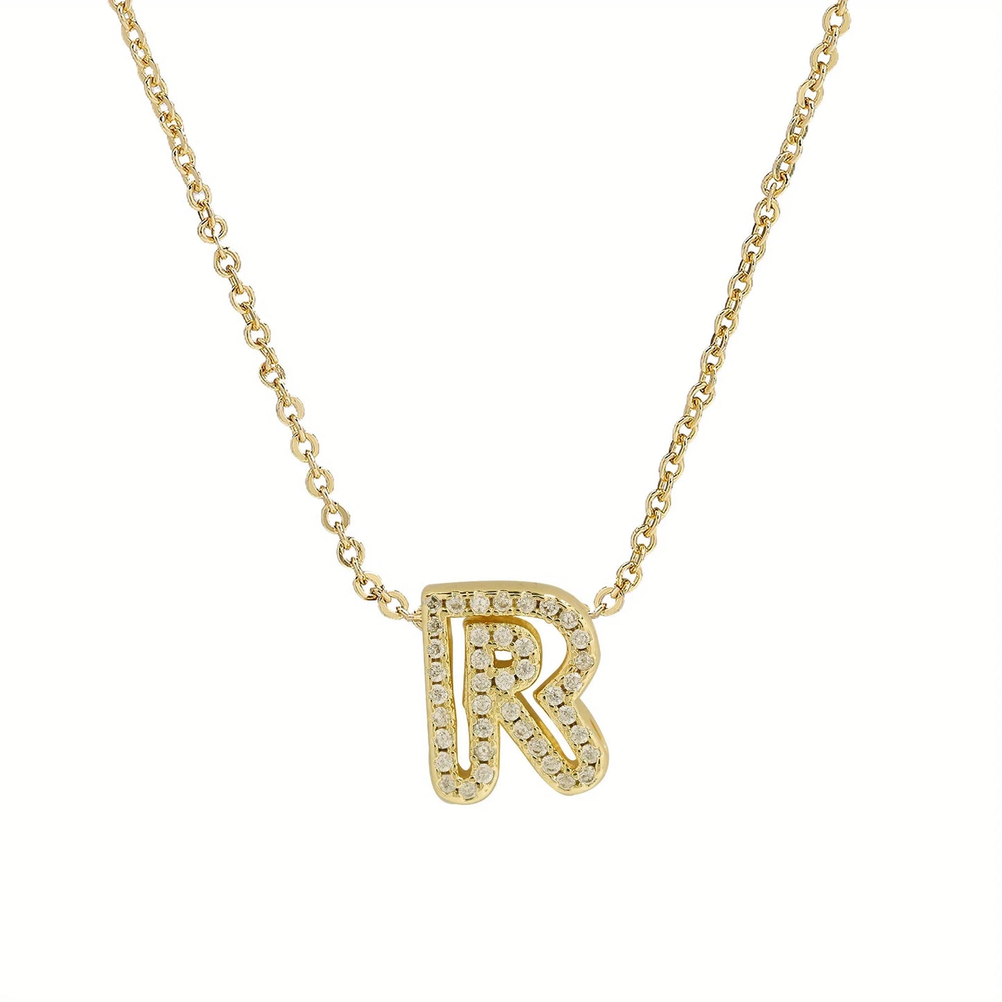 A-Z Diamond Initial Necklace