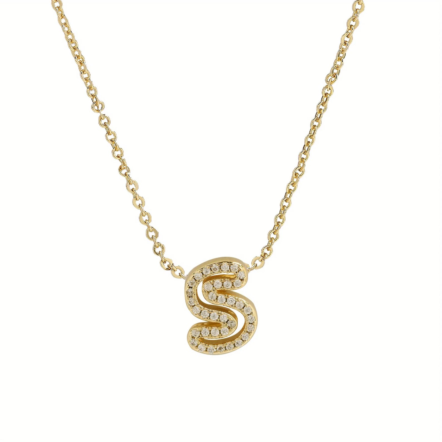 A-Z Diamond Initial Necklace