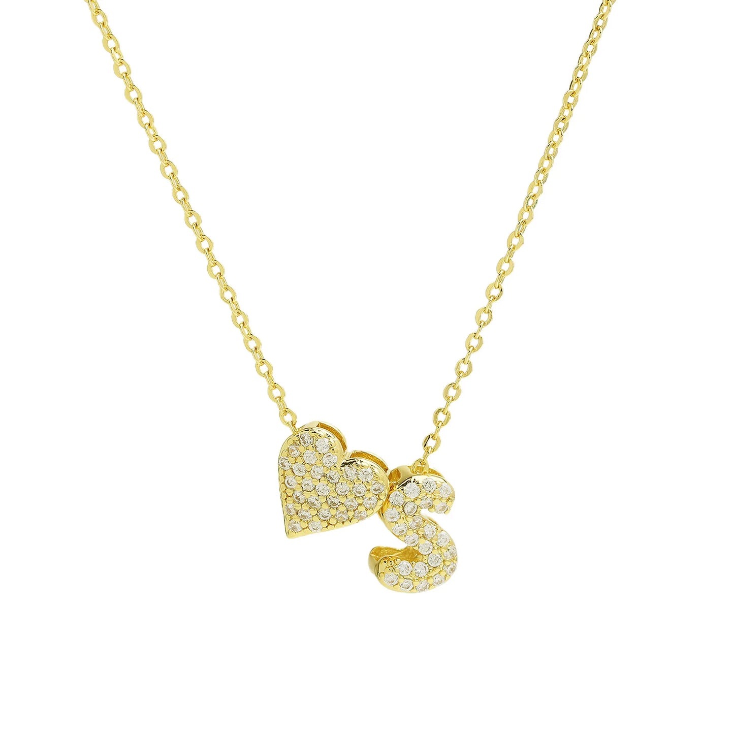 A-Z Tiny Heart Initial Necklace