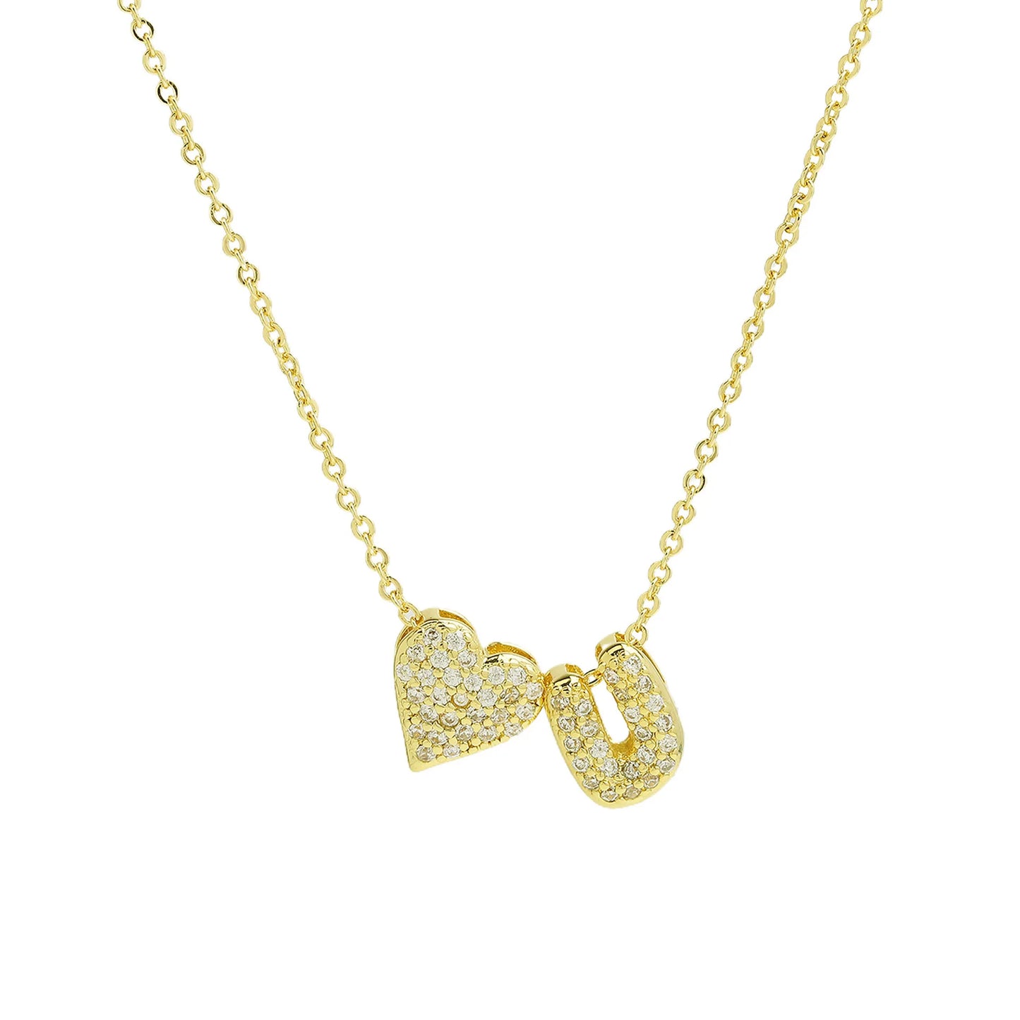 A-Z Tiny Heart Initial Necklace